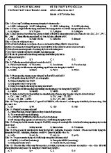 Đề thi thử THPT Quốc gia lần 3 môn Hóa học năm 2017 - Trường THPT chuyên Bắc Ninh